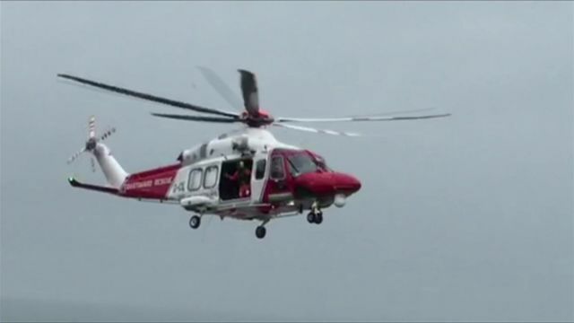 Helicopter rescue at Combe Martin, courtesy of Andy Jenkins