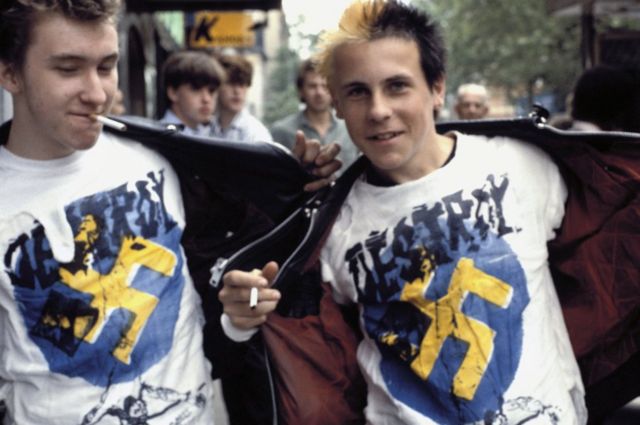 Two boys in Vivienne Westwood T-shirts