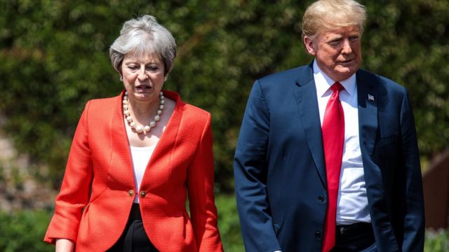 Мэй и Трамп