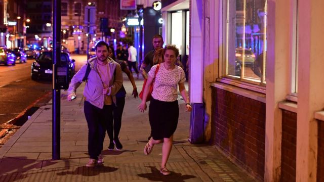 People fled the scene in London Bridge