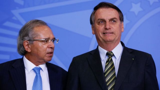 Ministro Paulo Guedes e presidente Jair Bolsonaro
