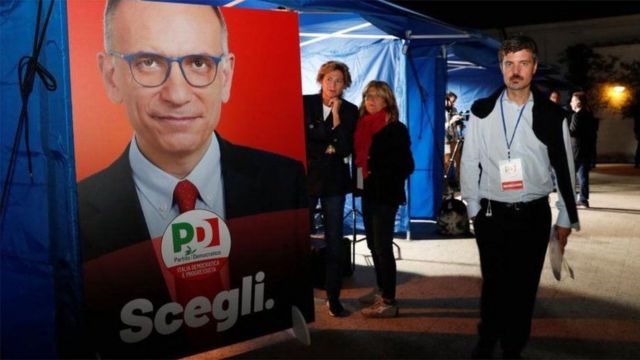 意大利内政部表示，此次投票率急剧下降，投票结束时为63.82%，比2018年少了近10%。包括西西里岛在内的南部地区的投票率尤其低。(photo:BBC)