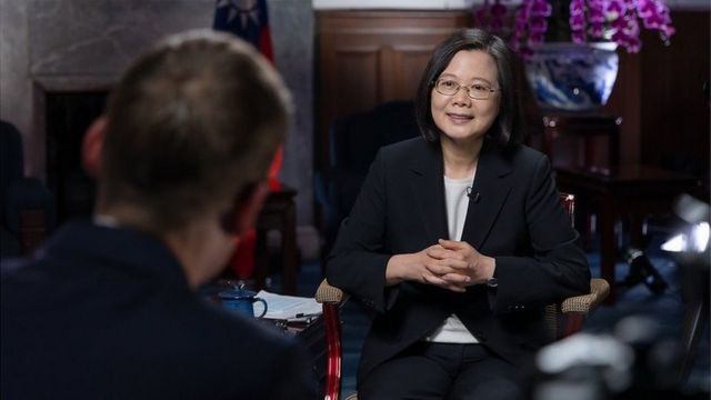台湾总统蔡英文接受CNN专访。