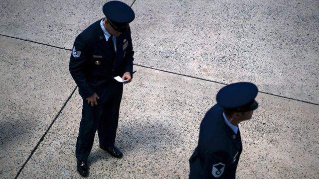 военные на базе ВВС США Эндрюс