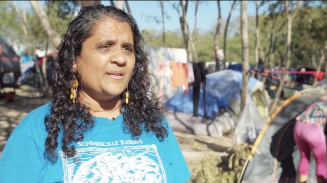 Charlene D'Cruz, una abogada que trabaja con los migrantes en Matamoros.