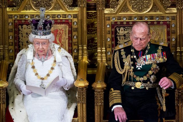 What is the significance of the Imperial State Crown on top of Queen  Elizabeth's coffin?