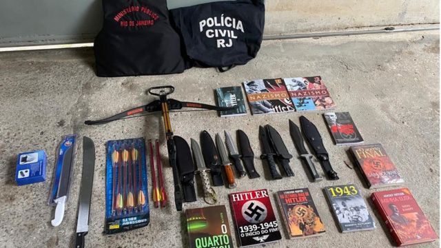 Materiais apreendidos pela Polícia Civil