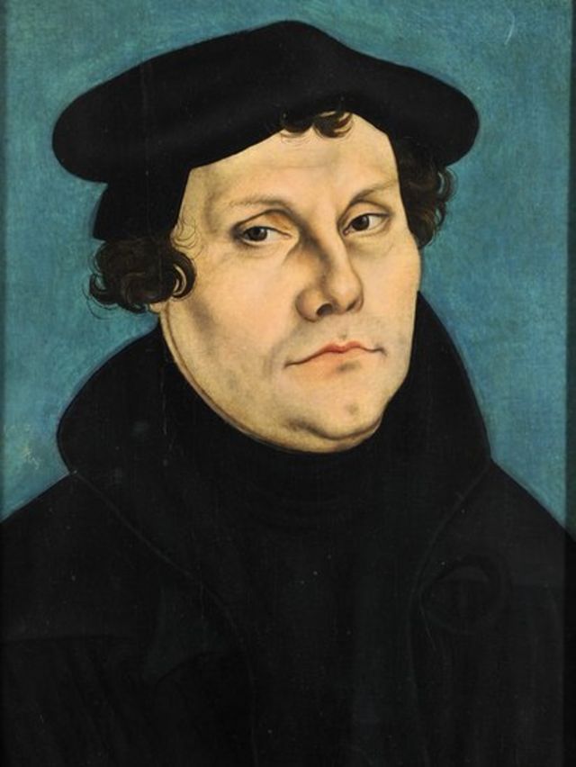 Lutero, em retrato de Lucas Cranach, hoje em domínio público