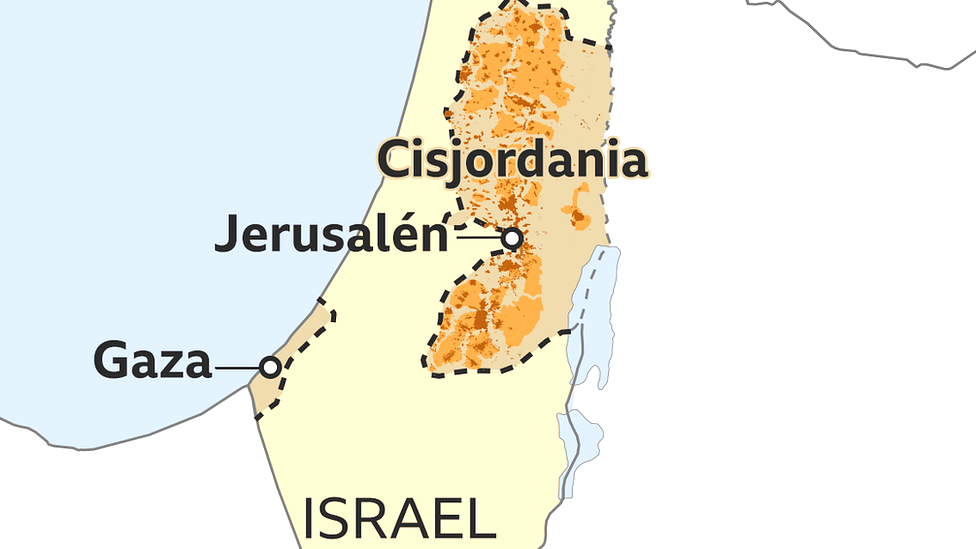 Fronteras actuales de Israel