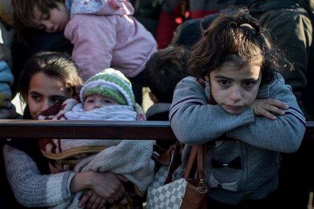 أطفال نازحون. حلب 2018