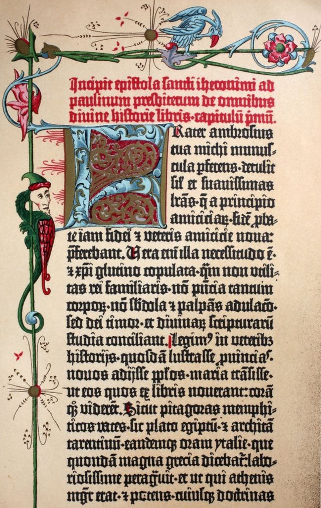 Página da Bíblia de Gutenberg
