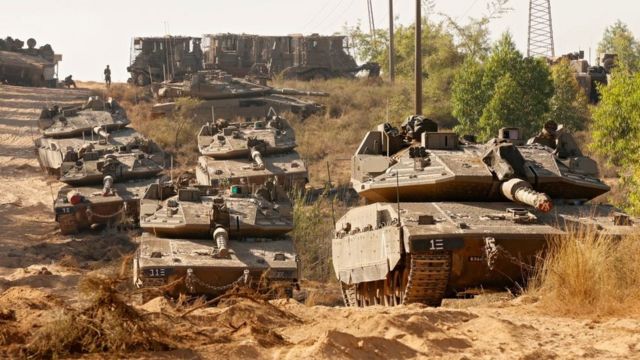Tanques del ejército israelí