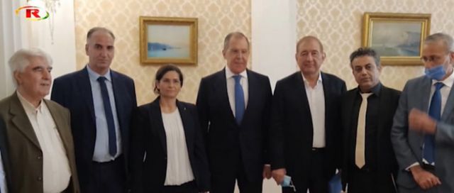 لقاء وفد من مجلس سوريا الديمقراطي وحزب الإرادة الشعبية بوزير الخارجية الروسي في موسكو