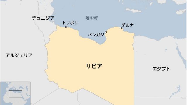 リビアとその周辺地図