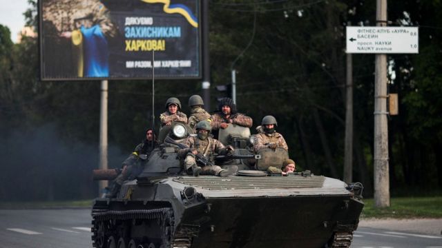 Украинские военные под Харьковом