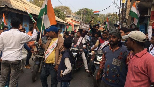 पटना में पुलवामा हमले के बाद विरोध प्रदर्शन