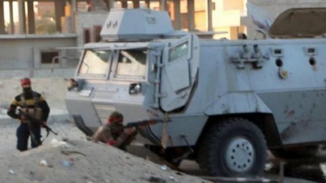 صورة نشرتها الجماعة المتشددة للعمليات في سيناء (صورة أرشيفية)
