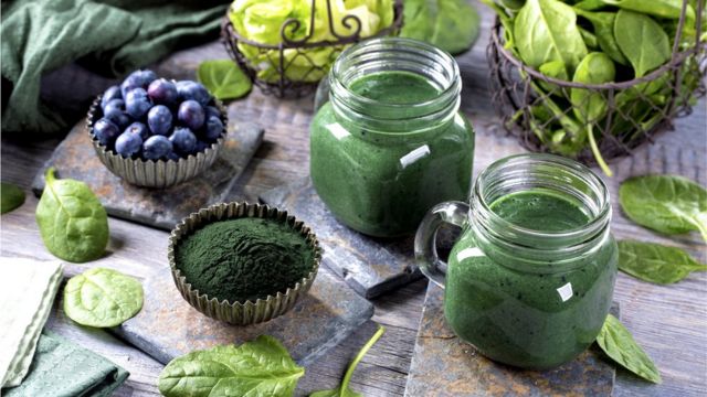 Unos batidos con espirulina