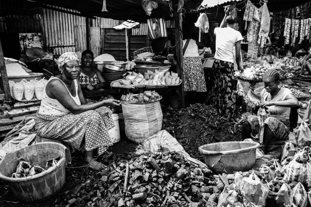A market in DR Congo's capital Kinshasa