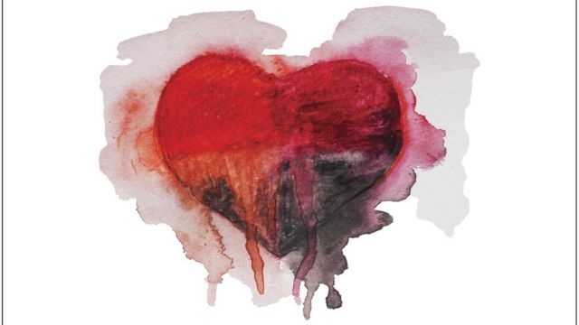 An oil painting of a heart