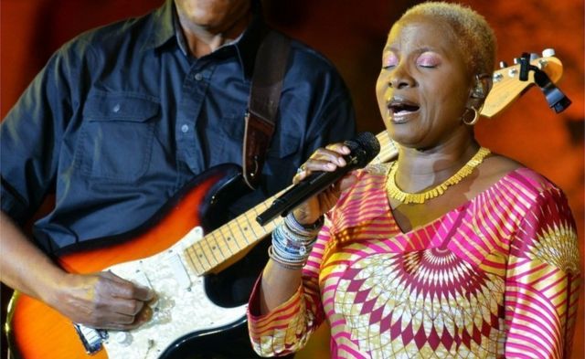 On Sunday, Angelique Kidjo (R) performs during the annual Baalbeck International Festival (BIF), in Baalbeck, Beqaa Valley, Lebanon, 16 July 2017. The festival runs from 07 July to 15 August 2017.