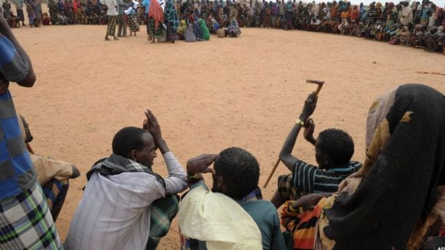 'Yan gudun hijirar Somaliya sun yi curko-curko a kan iyaka