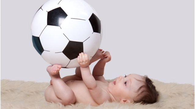 Baby with football