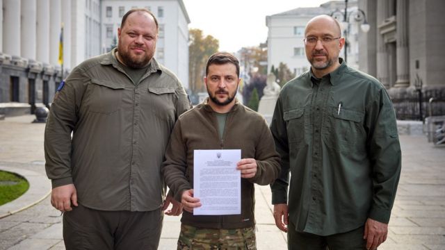 Первые лица Украины с заявкой на членство в НАТО