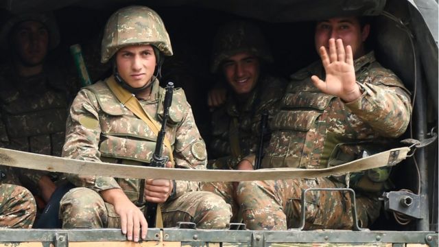 Военнослужащие в Карабахе