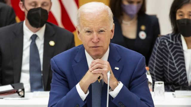 US President Joe Biden attends the QUAD leaders summit in Tokyo, Japan, 24 May 2022.