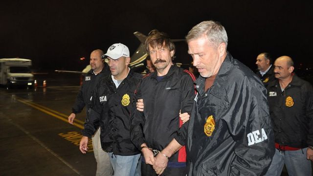 Viktor Bout arriving in the US in 2010.