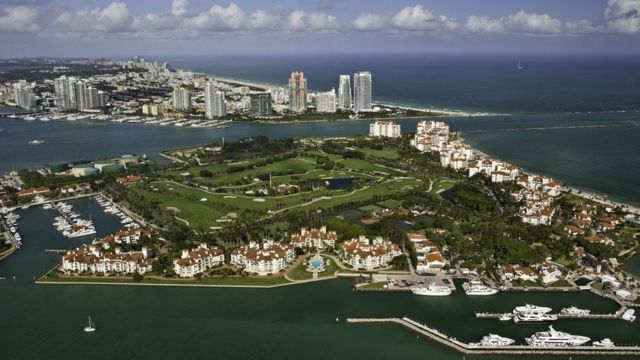 Vista aérea de la isla.