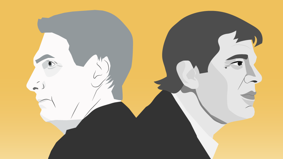 Ilustrações de Jair Bolsonaro e Fernando Haddad