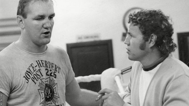 Wepner (left) pursued a professional boxing career after serving 3 years in the US Marine Corps