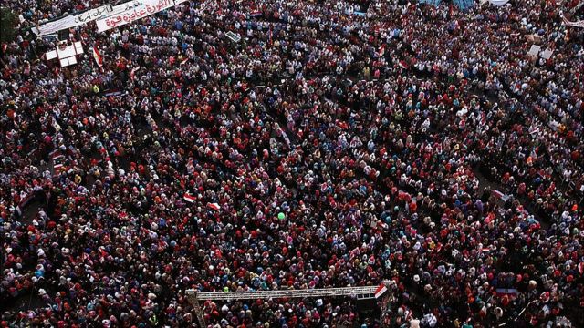 2013లో రబా స్క్కేర్ వద్ద నిరసన