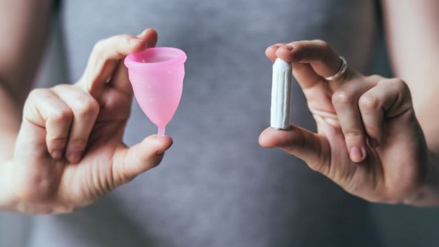 Copa menstrual y tampón