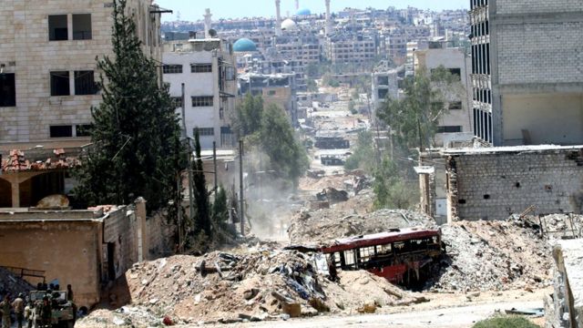 Indege z'ingwano z'igisirikare ca Syria zasubiye kurasa Aleppo