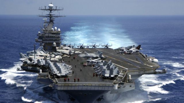 美軍航空母艦卡爾文森號（資料圖片）