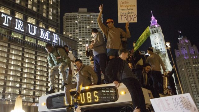 Protesters in Chicago