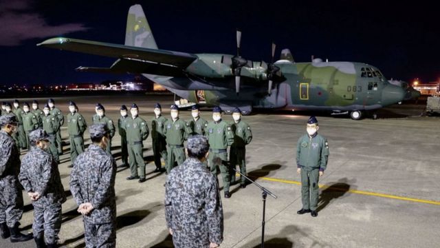 Japan has prepared a Hercules carrier to bring aid to the island