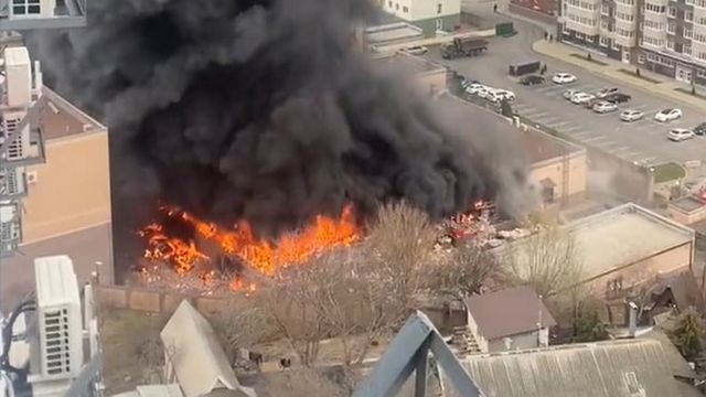 Still from social media footage of the fire