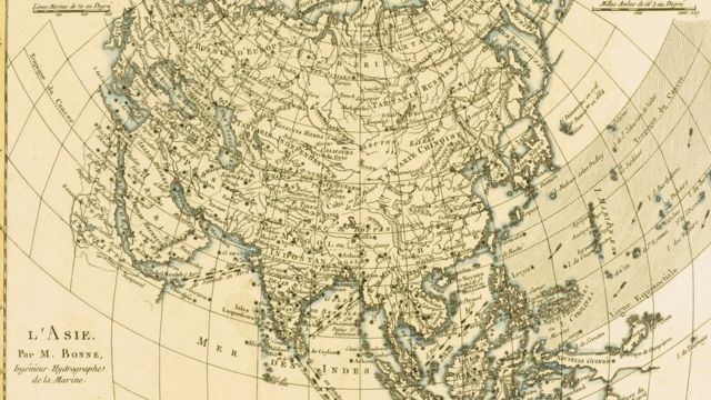 Bộ 'Atlas de Toutes Les Parties Connues du Globe Terrestre' của Rigobert Bonne, xuất bản ở Geneva vào khoảng năm 1760 (Hình của Universal History Archive/Getty Images)