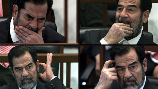 Saddam Hussein no tribunal