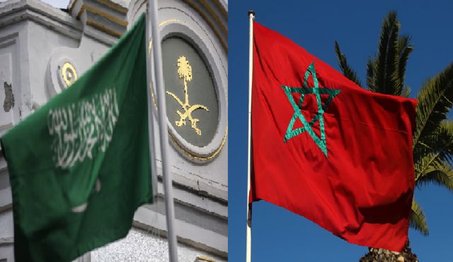 علم المغرب والسعودية