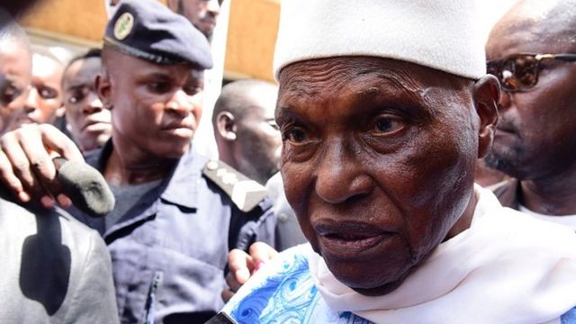 Abdoulaye Wade lors des élections législatives sénégalaises de juillet 2017, à Dakar