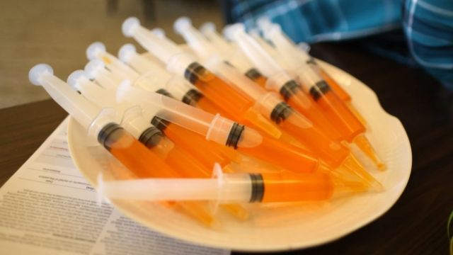 A number of doses of the Coronavirus vaccine are ready in the syringes