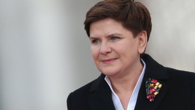 Le Première ministre polonaise Beata Szydlo en visite à Berlin, le 12 février 2016.