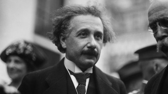 Albert Einstein en 1927 en Washington.