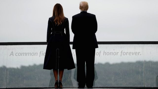 9 11から17年 トランプ米大統領が墜落跡地で演説 Bbcニュース