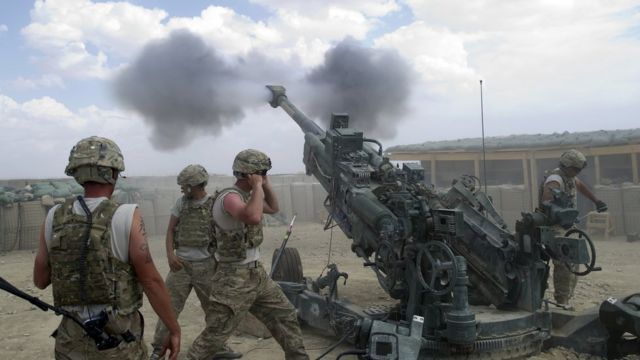 Tropas estadounidenses luchan contra el ejército Talibán en Afganistán desde 2001